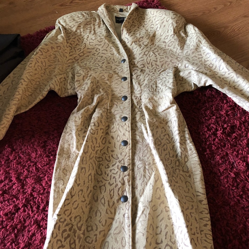 Leopard leather jacket